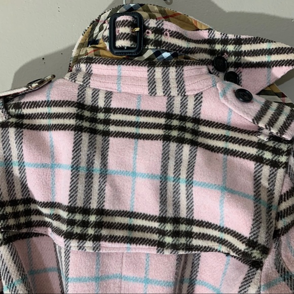 SOLD Burberry Wool Coat Pink Plaid Nova Check - Picture 9 of 14